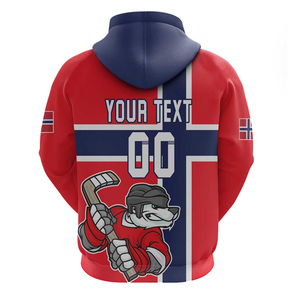 Custom Norway Hockey Hoodie The Polar Bears Hockey LT18