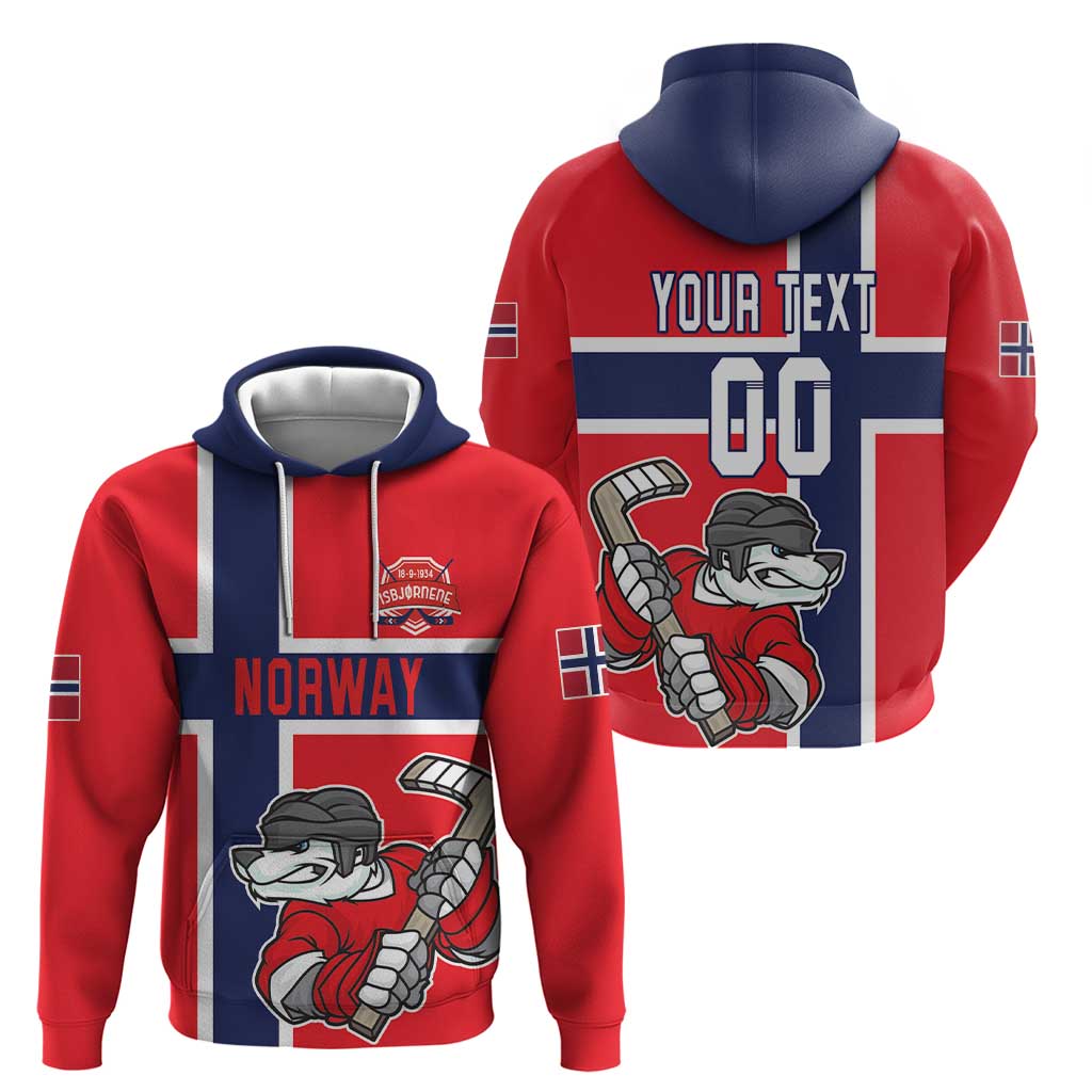Custom Norway Hockey Hoodie The Polar Bears Hockey LT18
