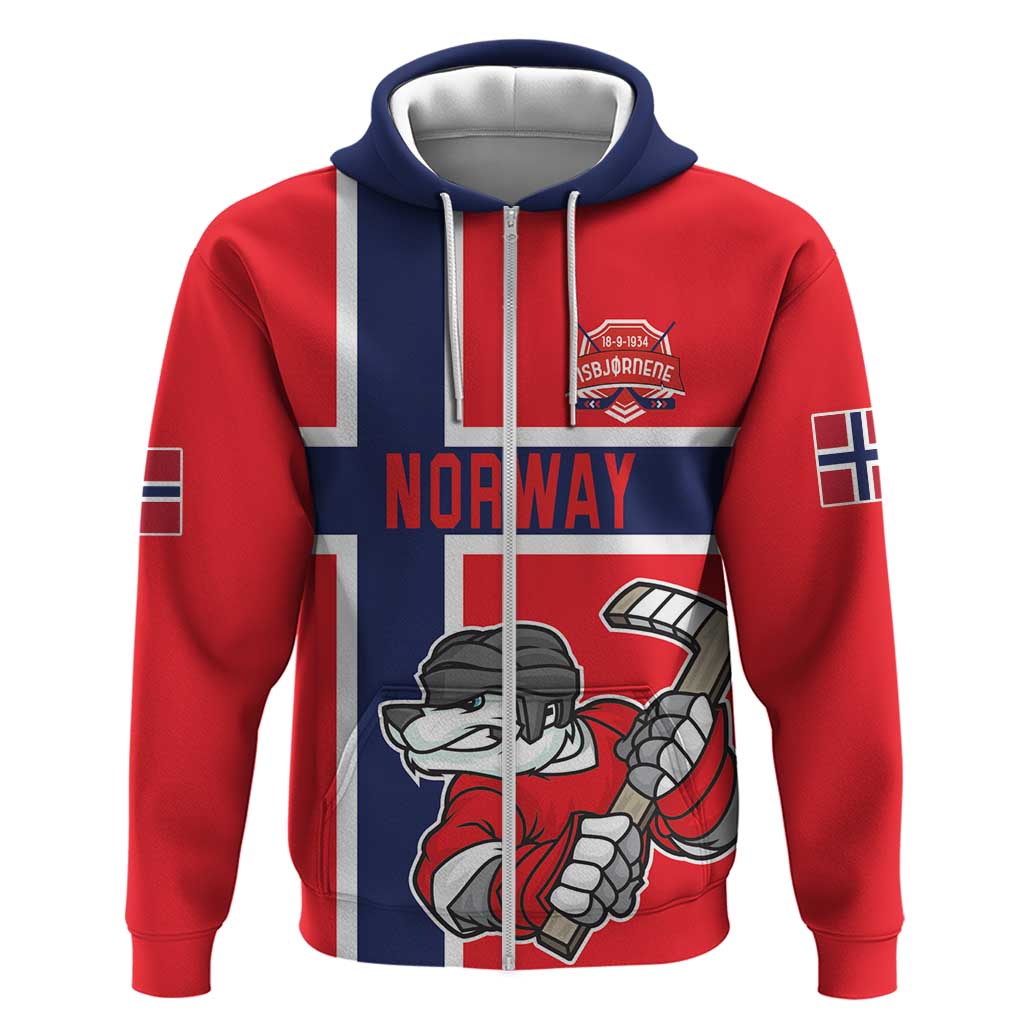 Custom Norway Hockey Hoodie The Polar Bears Hockey LT18