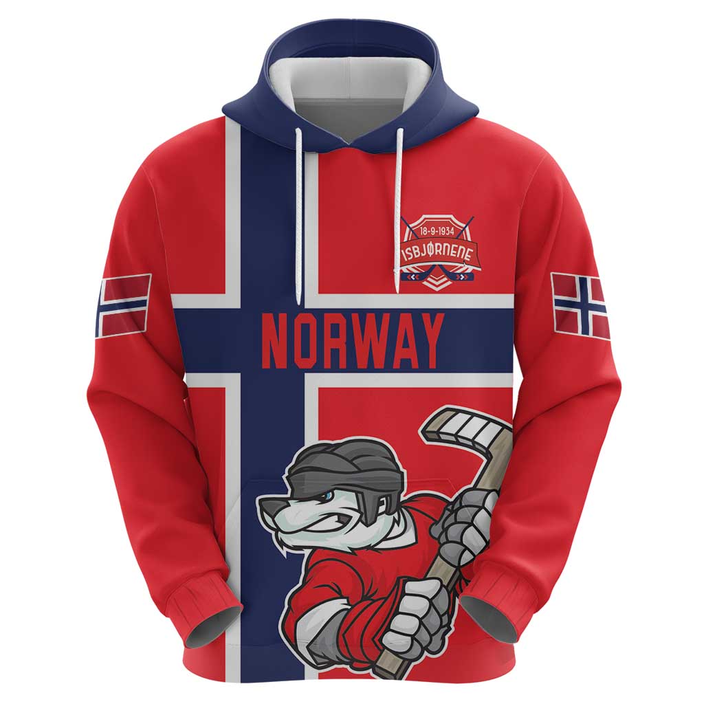 Custom Norway Hockey Hoodie The Polar Bears Hockey LT18