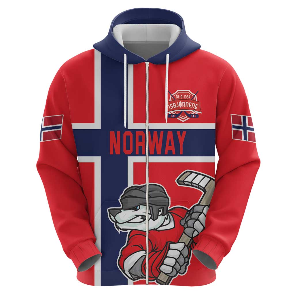 Custom Norway Hockey Hoodie The Polar Bears Hockey LT18