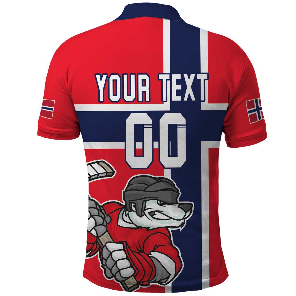 Custom Norway Hockey Polo Shirt The Polar Bears Hockey LT18