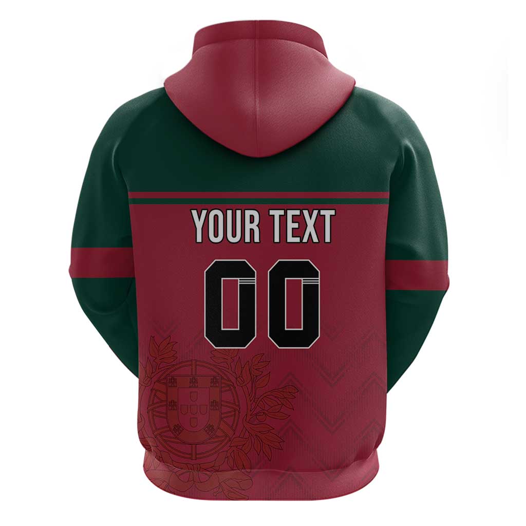 Custom Portugal Rugby Hoodie Go Os Lobos Wolves Mascot LT18