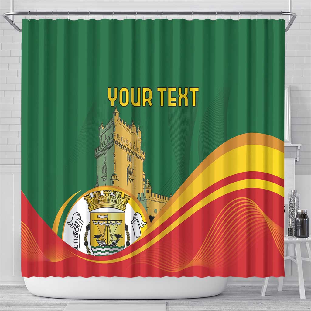 Personalized Portugal Belem Tower Shower Curtain Mui Nobre e Sempre Leal LT18