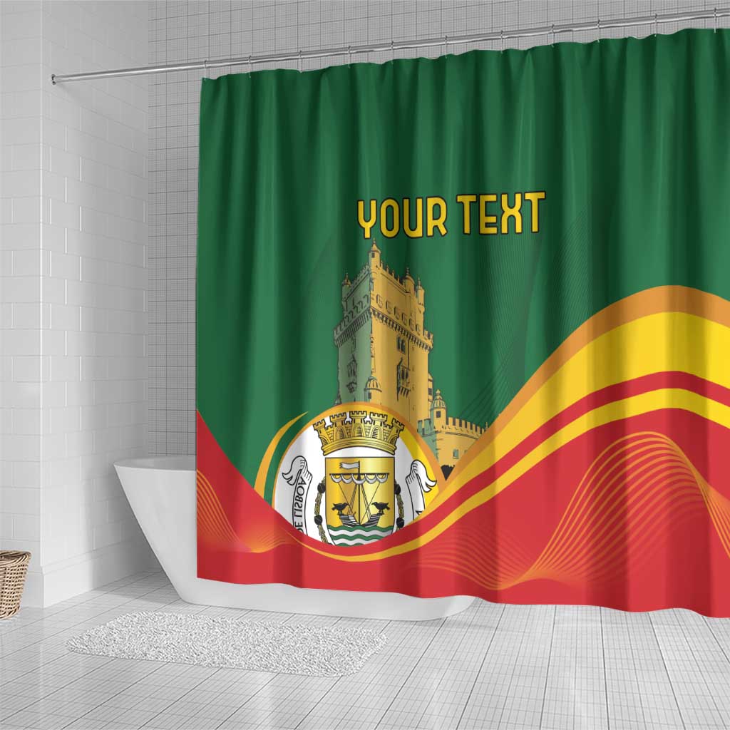 Personalized Portugal Belem Tower Shower Curtain Mui Nobre e Sempre Leal LT18