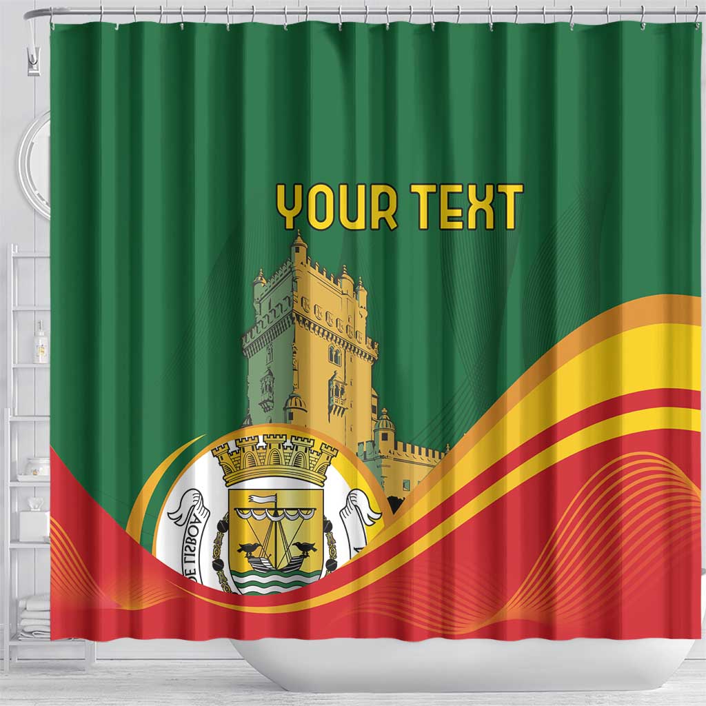 Personalized Portugal Belem Tower Shower Curtain Mui Nobre e Sempre Leal LT18