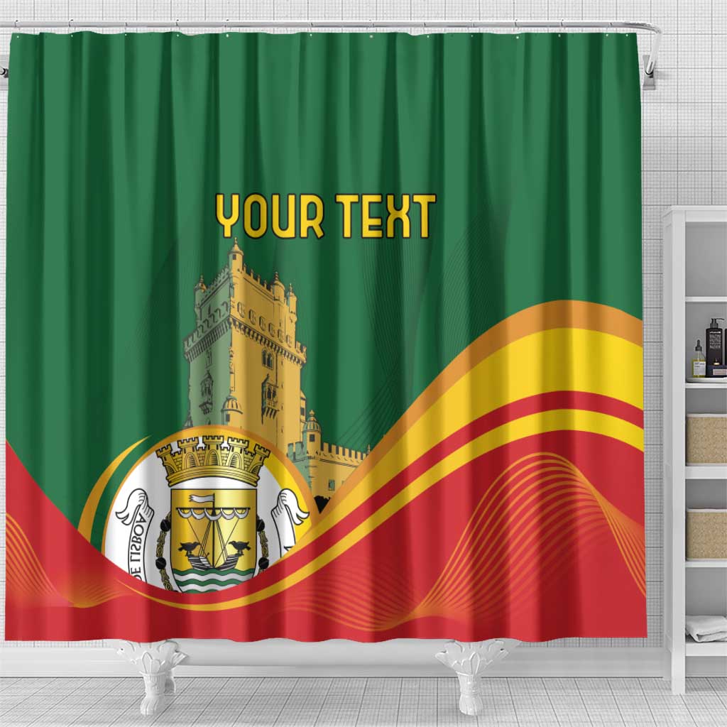 Personalized Portugal Belem Tower Shower Curtain Mui Nobre e Sempre Leal LT18