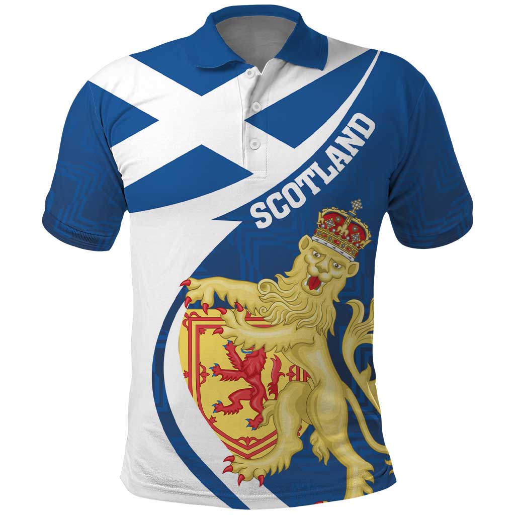 Personalized Scotland Polo Shirt Lion Rampant Flag Style LT18