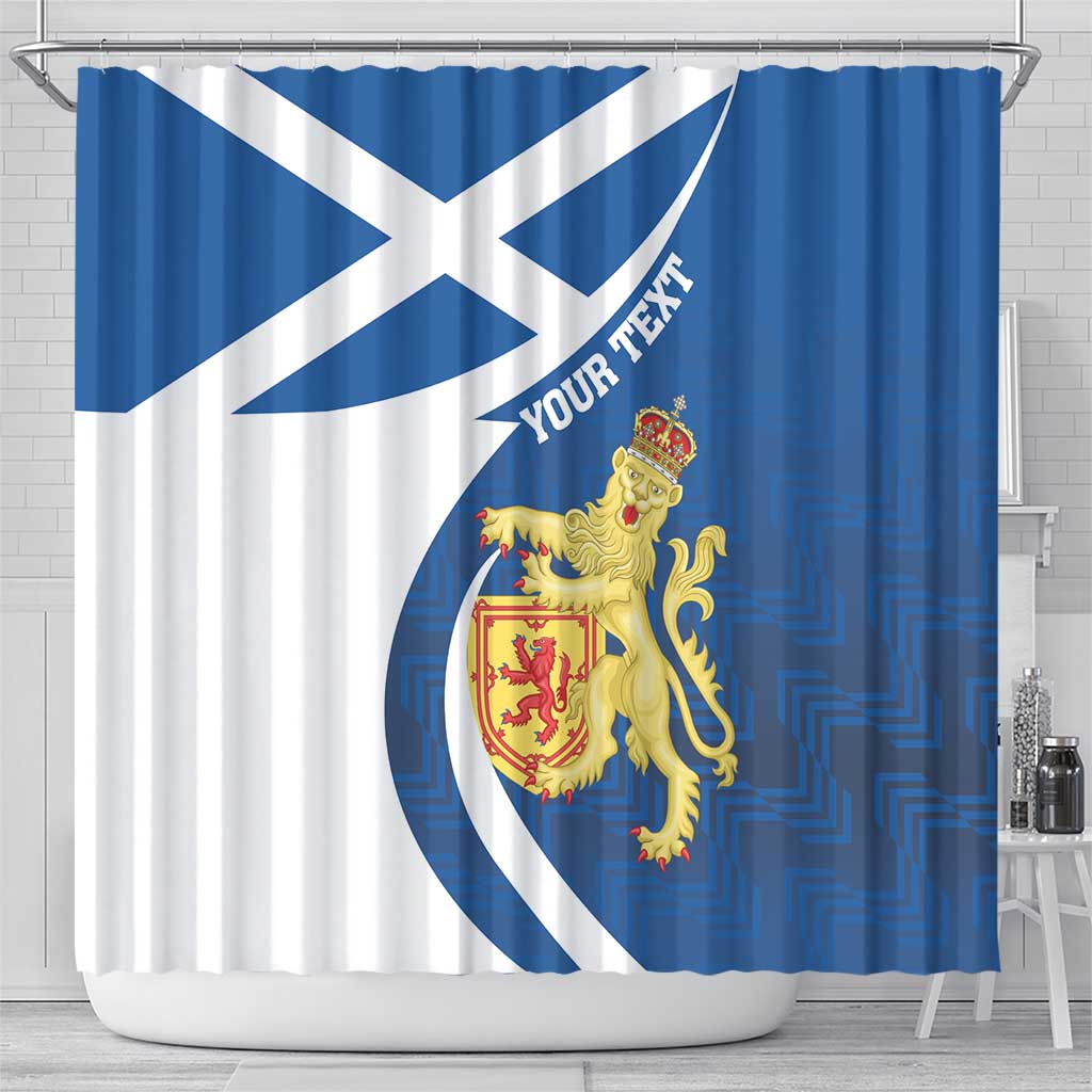 Personalized Scotland Shower Curtain Lion Rampant Flag Style LT18