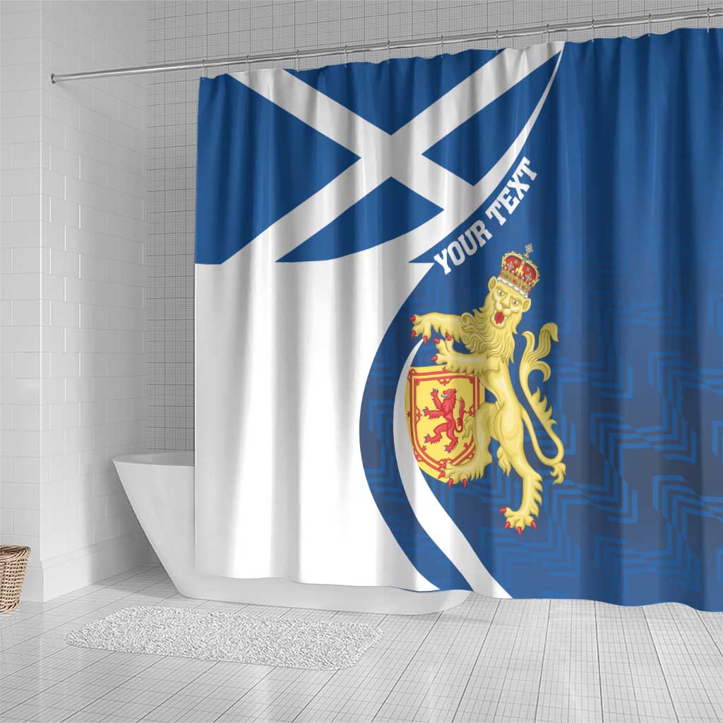 Personalized Scotland Shower Curtain Lion Rampant Flag Style LT18