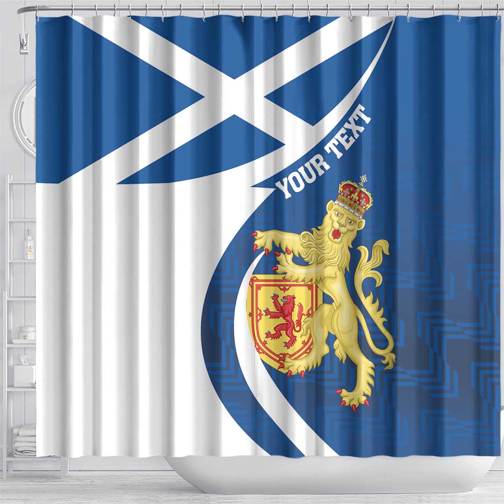 Personalized Scotland Shower Curtain Lion Rampant Flag Style LT18