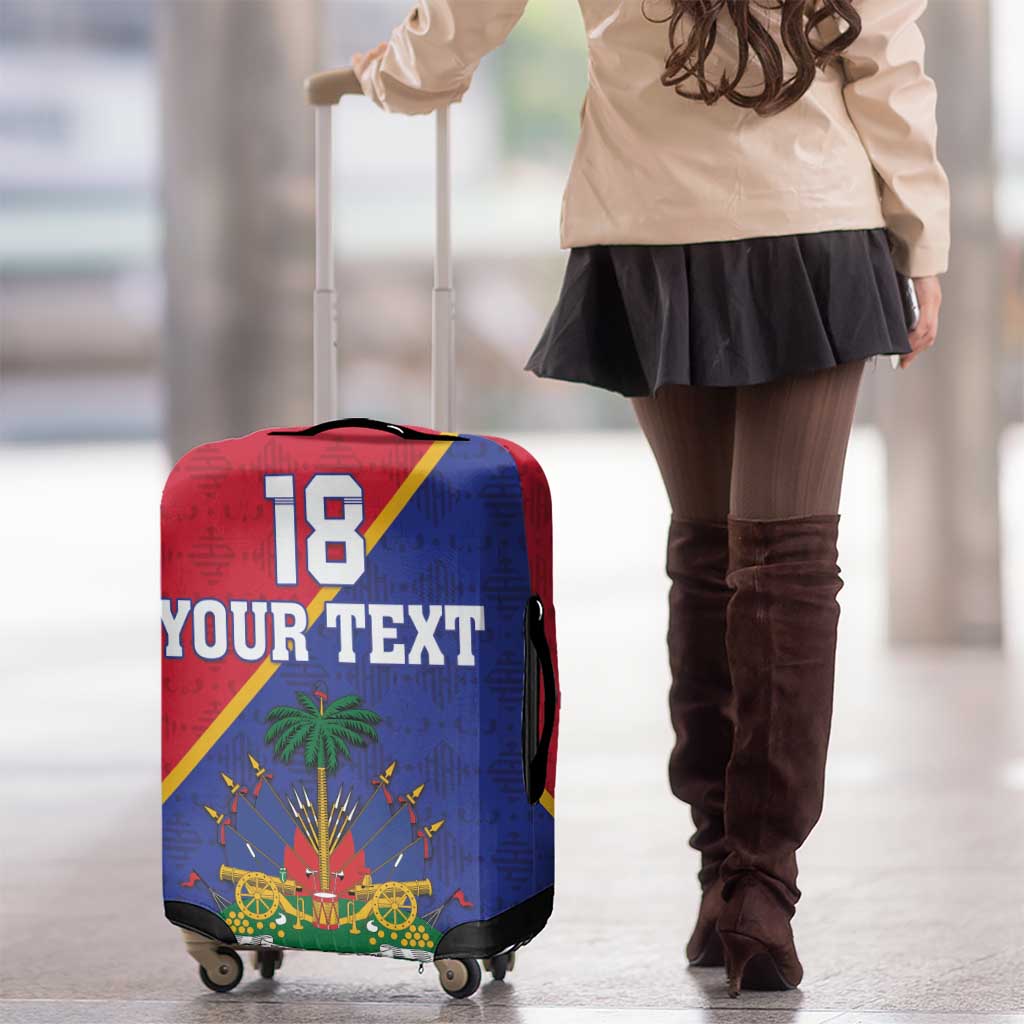 Custom Haiti Football Luggage Cover Les Grenadiers LT18