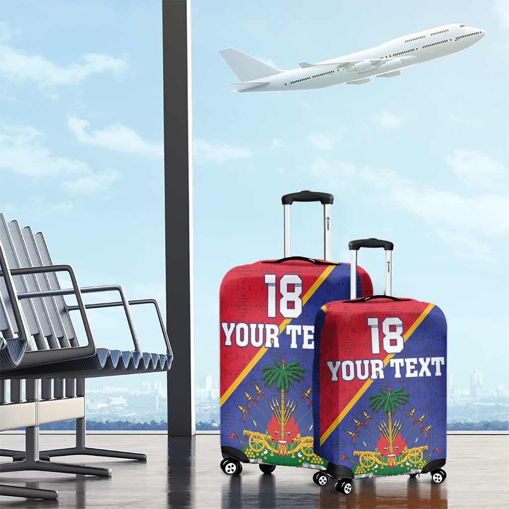 Custom Haiti Football Luggage Cover Les Grenadiers LT18