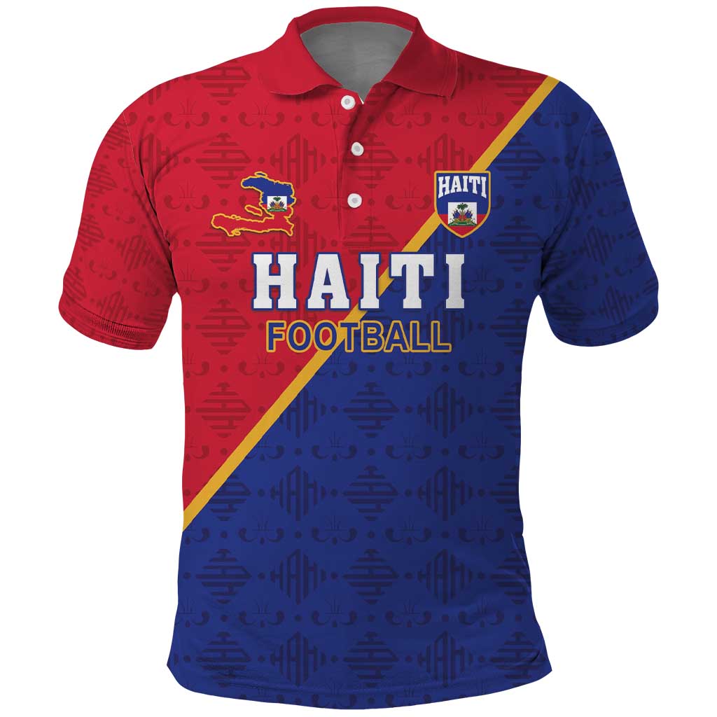 Custom Haiti Football Polo Shirt Les Grenadiers LT18