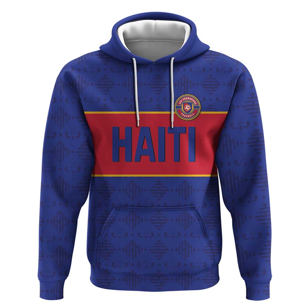 Custom Haiti Football Hoodie Le Rouge et Bleu Sporty Style LT18