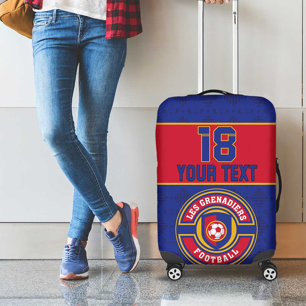 Custom Haiti Football Luggage Cover Le Rouge et Bleu Sporty Style LT18