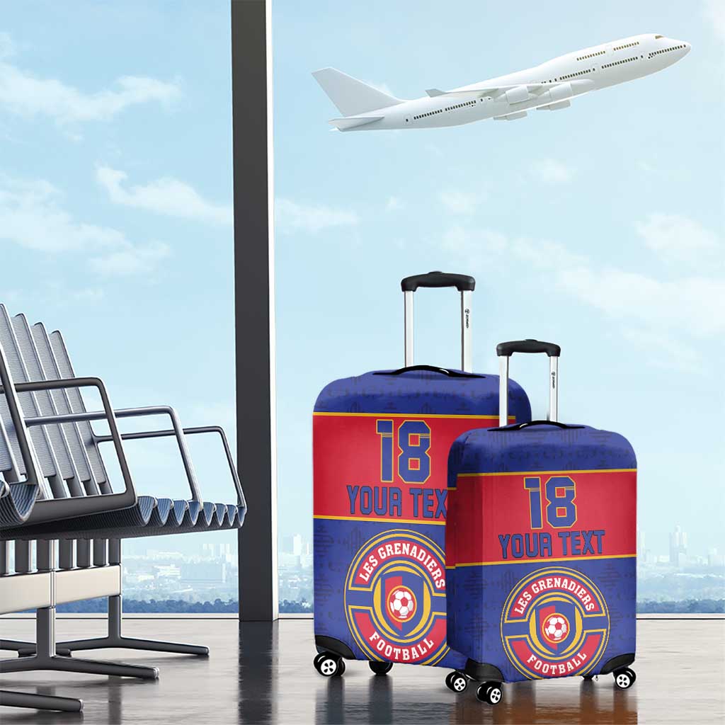 Custom Haiti Football Luggage Cover Le Rouge et Bleu Sporty Style LT18