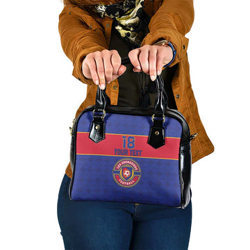Custom Haiti Football Shoulder Handbag Le Rouge et Bleu Sporty Style LT18