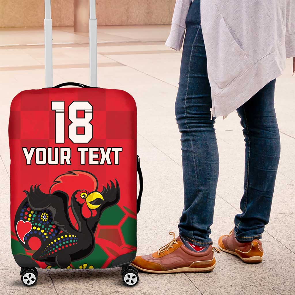 Custom Portugal Football Luggage Cover Barcelos Rooster Mascot Dynamic Style LT18