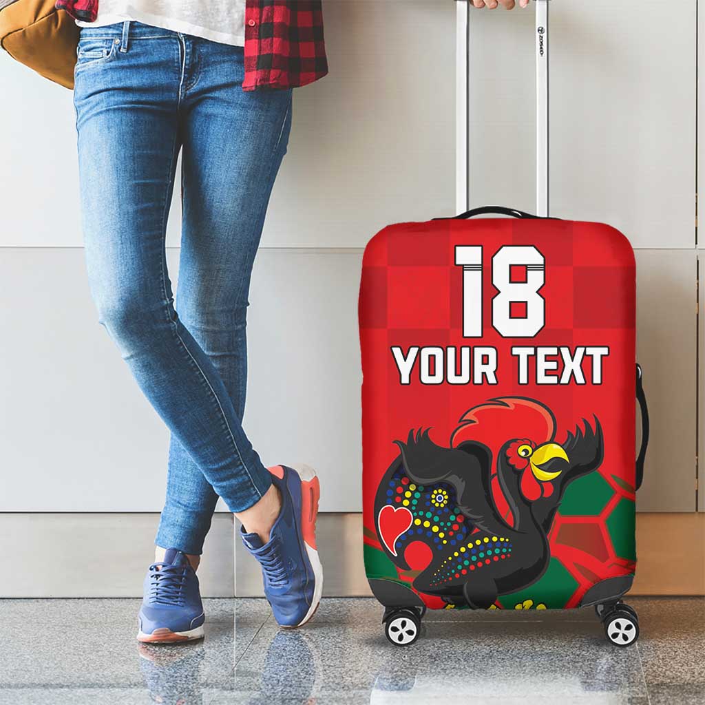 Custom Portugal Football Luggage Cover Barcelos Rooster Mascot Dynamic Style LT18