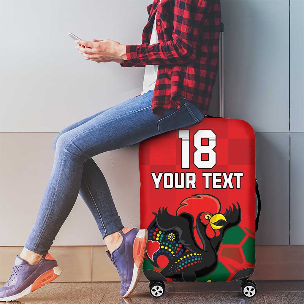 Custom Portugal Football Luggage Cover Barcelos Rooster Mascot Dynamic Style LT18