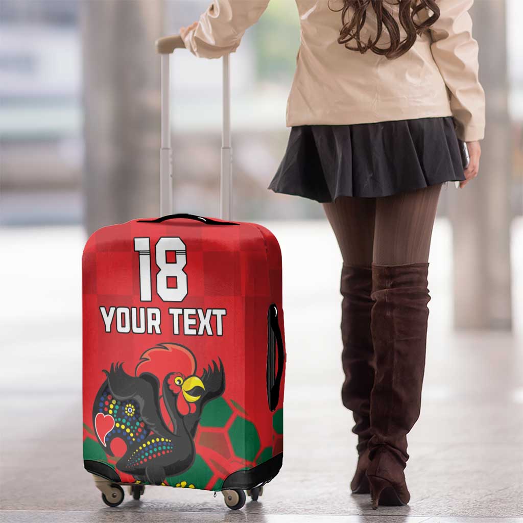 Custom Portugal Football Luggage Cover Barcelos Rooster Mascot Dynamic Style LT18