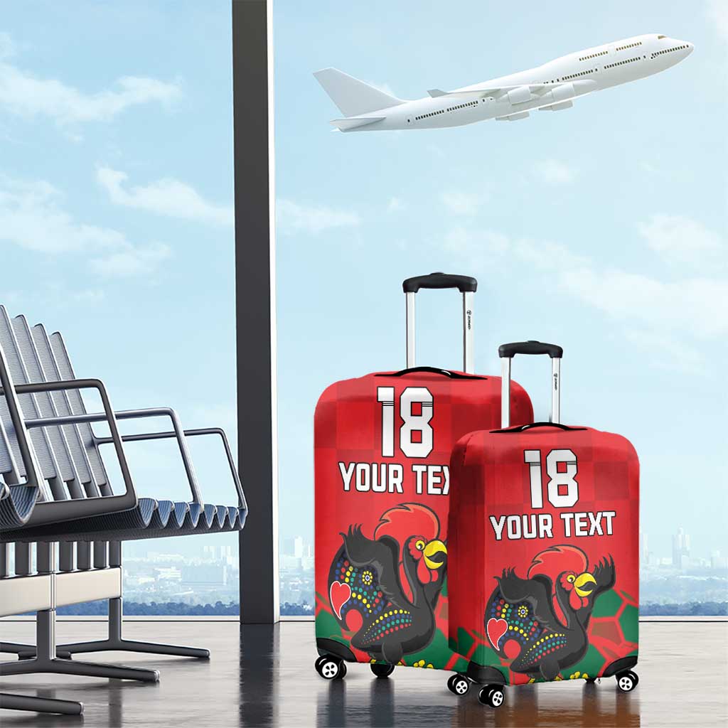 Custom Portugal Football Luggage Cover Barcelos Rooster Mascot Dynamic Style LT18