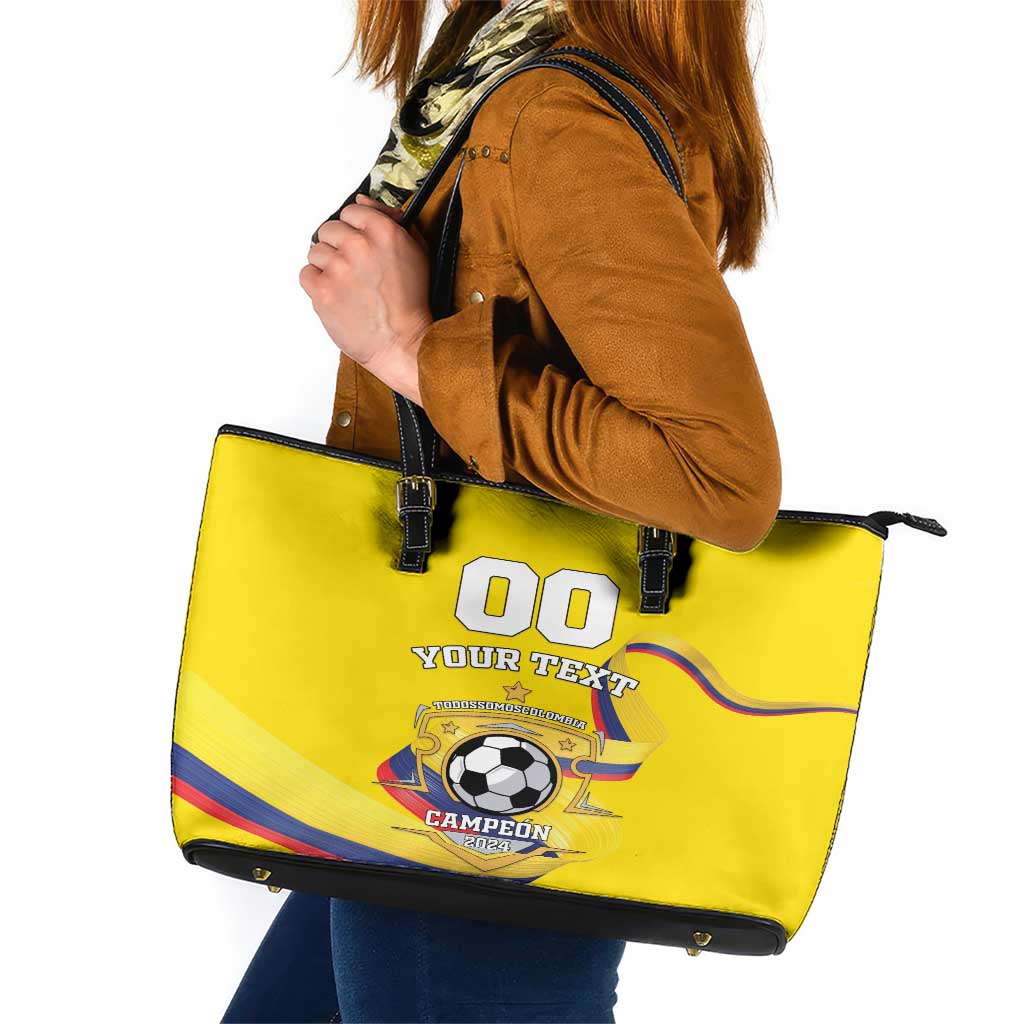 Custom Colombia Football Leather Tote Bag Go Champions Unique Style LT18
