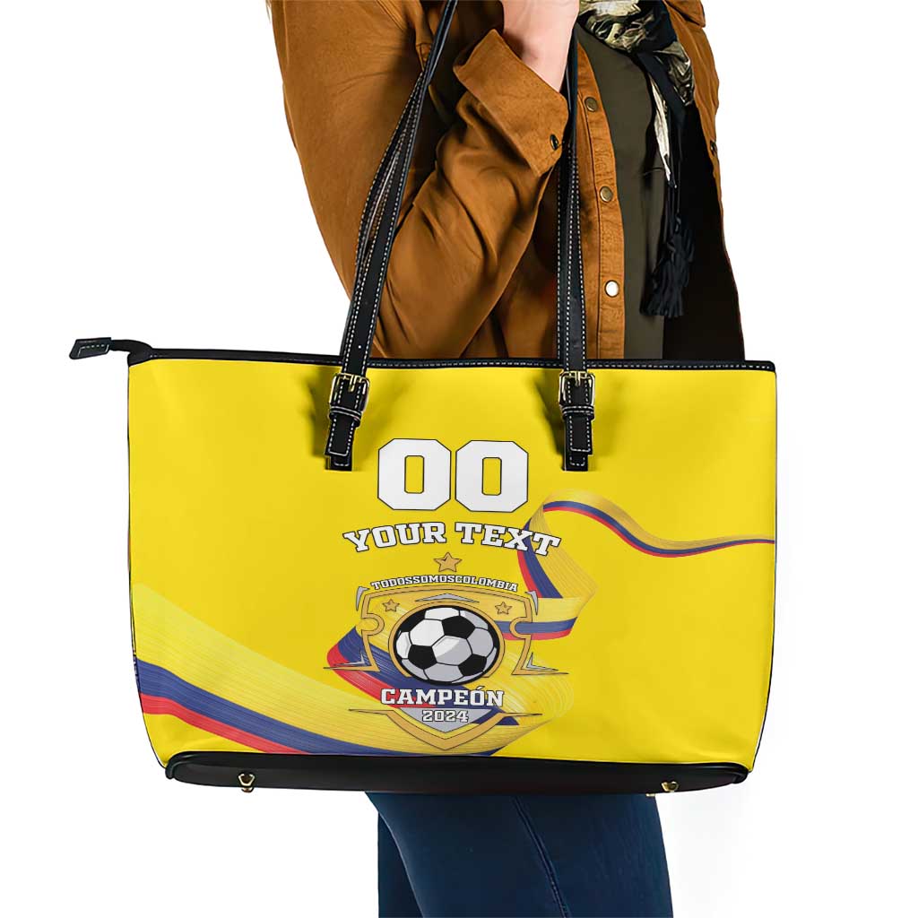 Custom Colombia Football Leather Tote Bag Go Champions Unique Style LT18