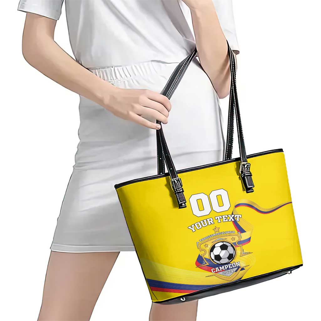 Custom Colombia Football Leather Tote Bag Go Champions Unique Style LT18