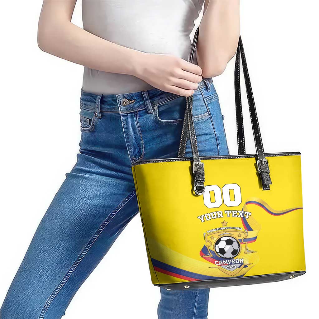 Custom Colombia Football Leather Tote Bag Go Champions Unique Style LT18