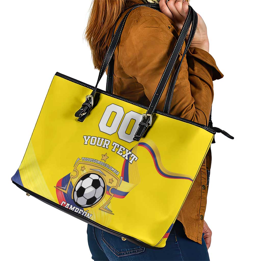 Custom Colombia Football Leather Tote Bag Go Champions Unique Style LT18