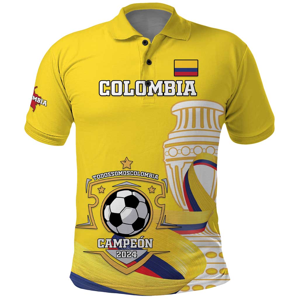 Custom Colombia Football Polo Shirt Go Champions Unique Style LT18