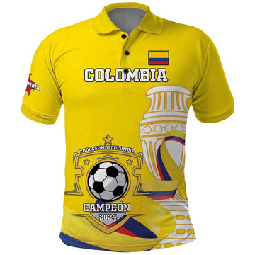 Custom Colombia Football Polo Shirt Go Champions Unique Style LT18