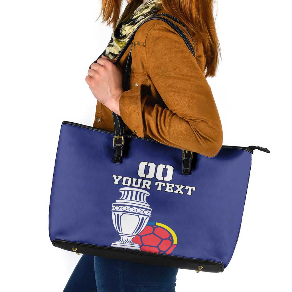 Custom Colombia Football Leather Tote Bag 2024 Copa America LT18