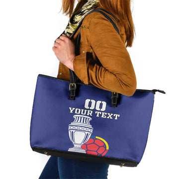 Custom Colombia Football Leather Tote Bag 2024 Copa America LT18