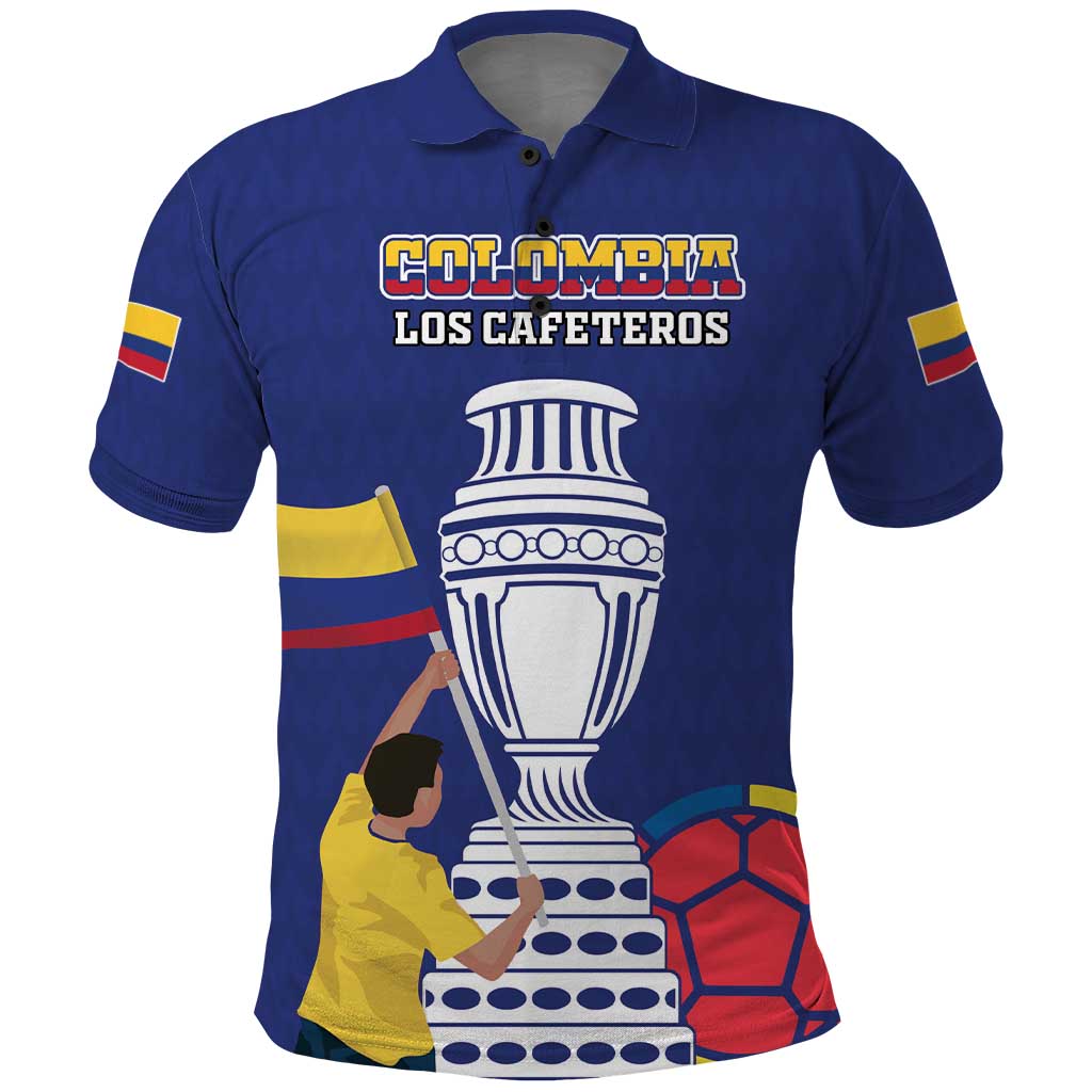 Custom Colombia Football Polo Shirt 2024 Copa America LT18
