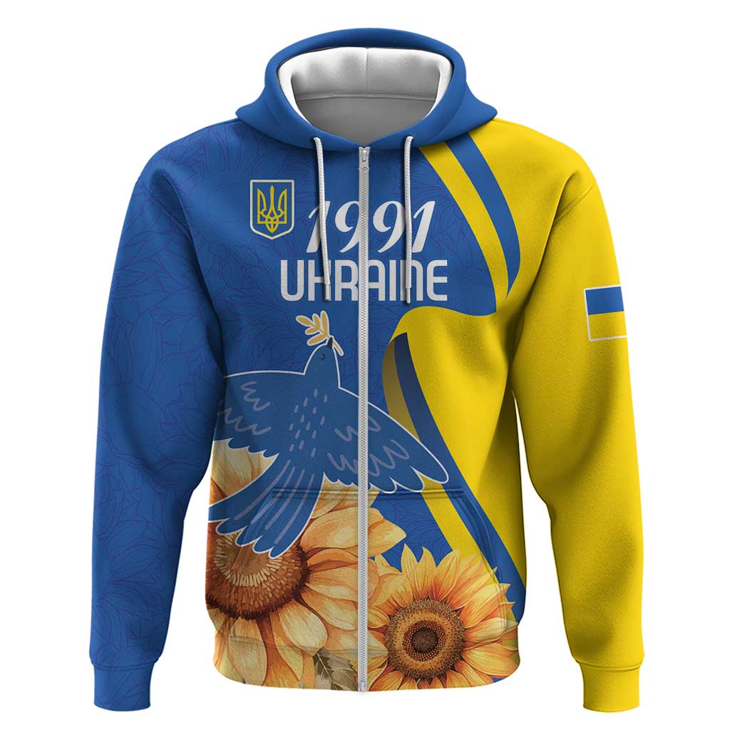 Personalized Ukraine Independence Day Hoodie Peace Dove Sunflower LT18
