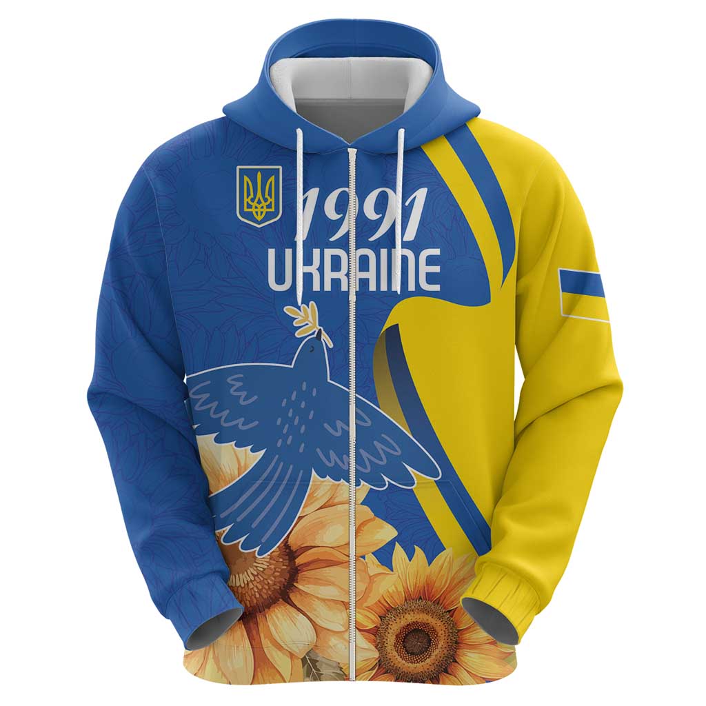 Personalized Ukraine Independence Day Hoodie Peace Dove Sunflower LT18