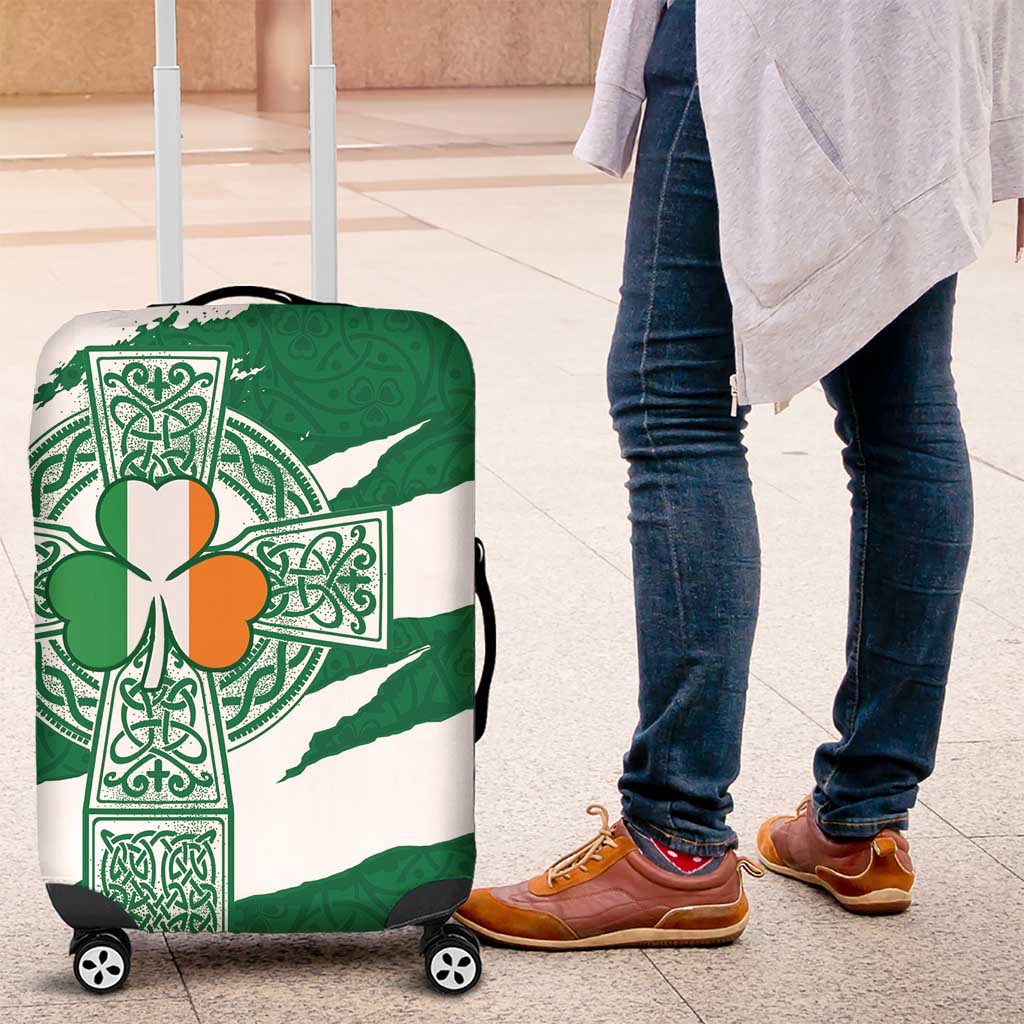 Ireland Celtic Cross Luggage Cover Irish Flag Shamrock LT18