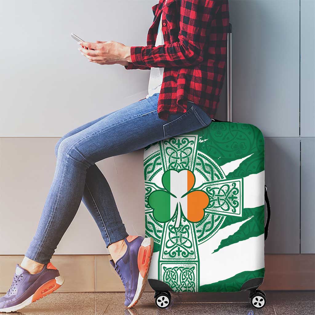 Ireland Celtic Cross Luggage Cover Irish Flag Shamrock LT18