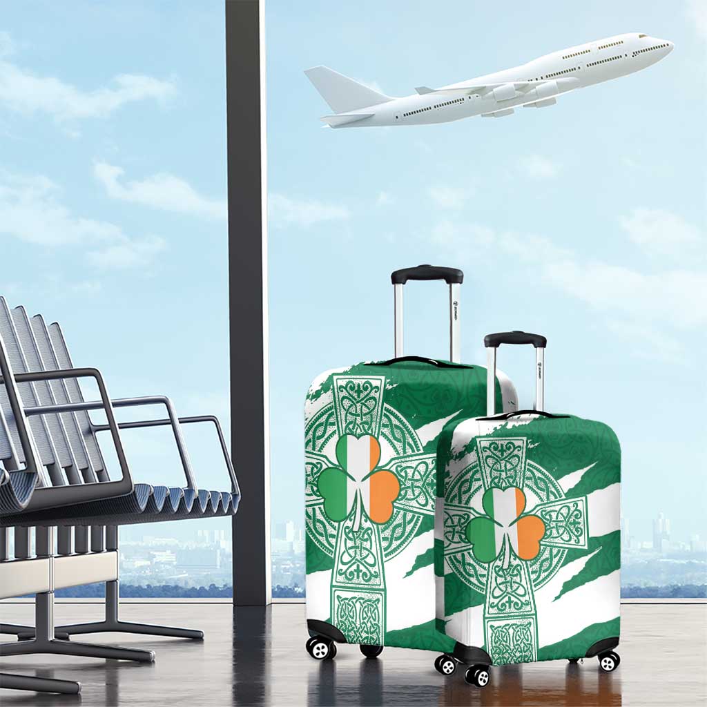 Ireland Celtic Cross Luggage Cover Irish Flag Shamrock LT18