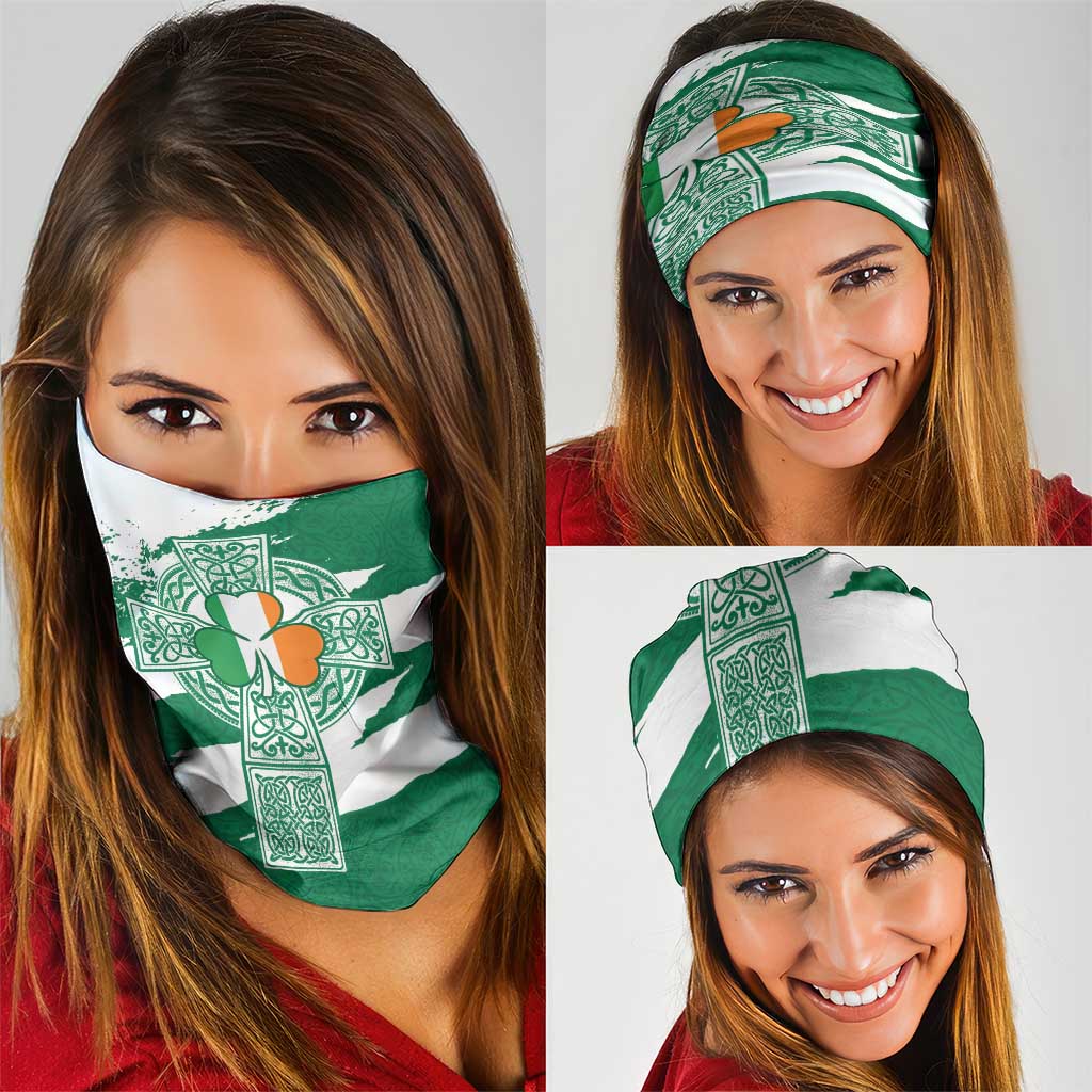 Ireland Celtic Cross Neck Gaiter Irish Flag Shamrock LT18