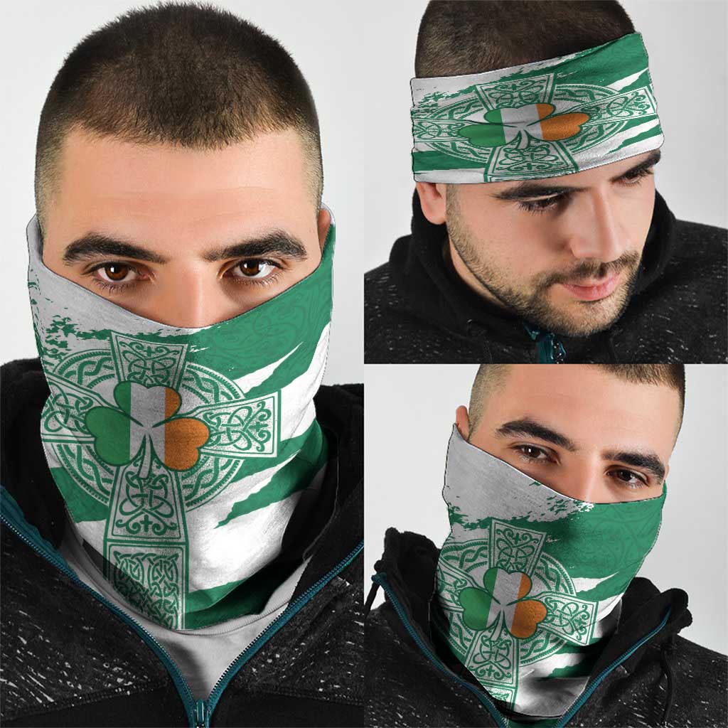 Ireland Celtic Cross Neck Gaiter Irish Flag Shamrock LT18
