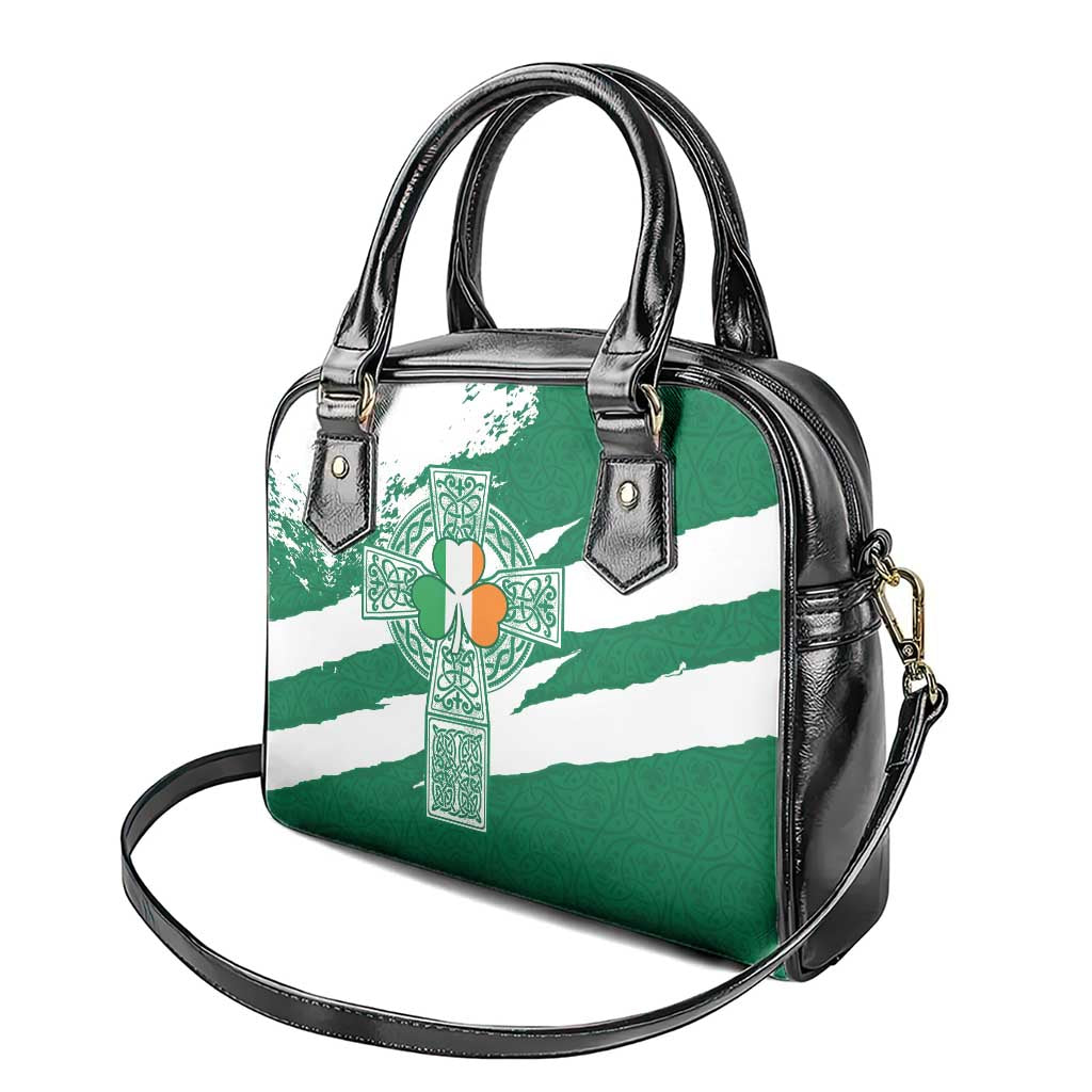Ireland Celtic Cross Shoulder Handbag Irish Flag Shamrock LT18