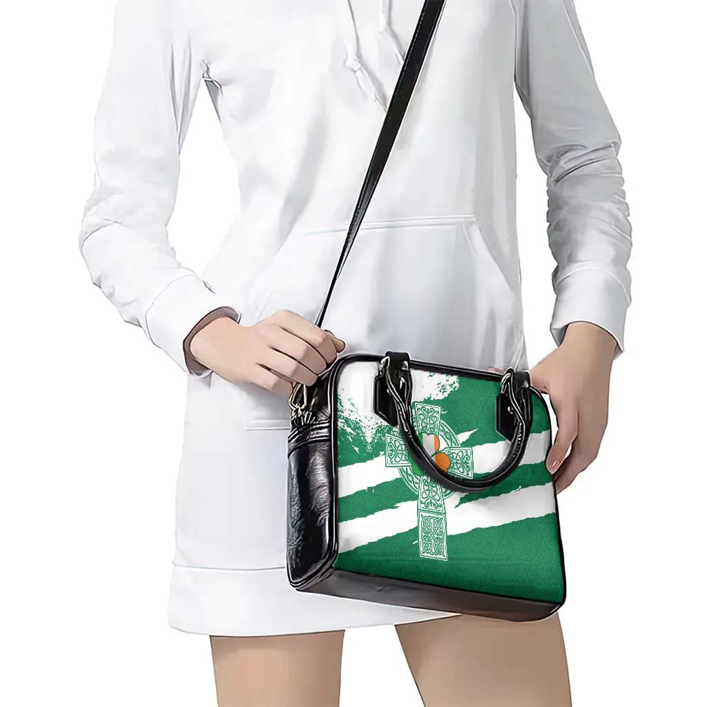 Ireland Celtic Cross Shoulder Handbag Irish Flag Shamrock LT18