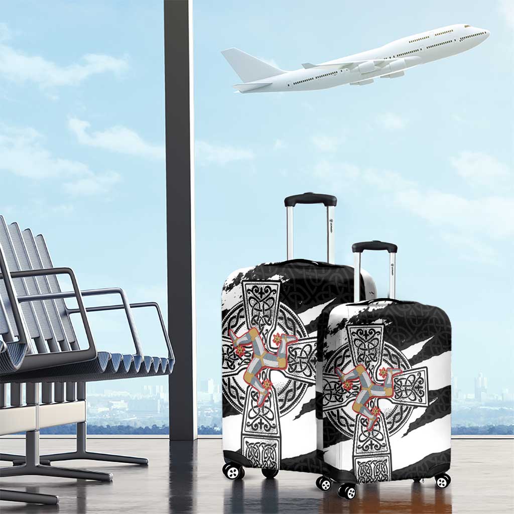 Isle of Man Celtic Cross Luggage Cover Triskelion Emblem LT18