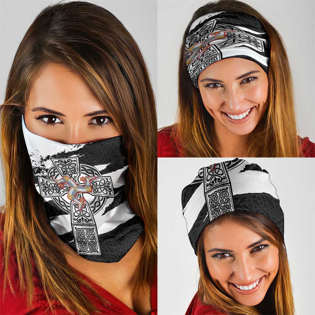 Isle of Man Celtic Cross Neck Gaiter Triskelion Emblem LT18