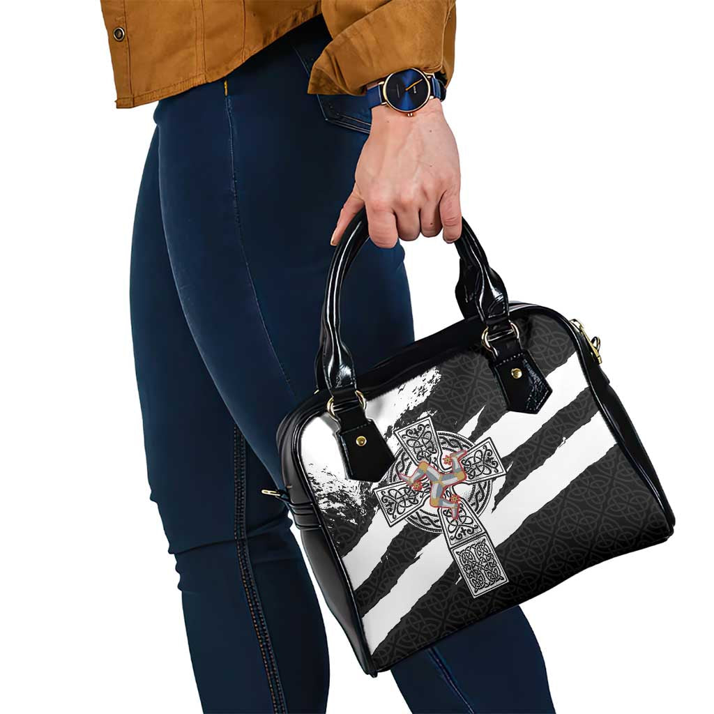 Isle of Man Celtic Cross Shoulder Handbag Triskelion Emblem LT18
