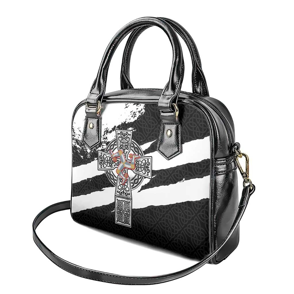 Isle of Man Celtic Cross Shoulder Handbag Triskelion Emblem LT18